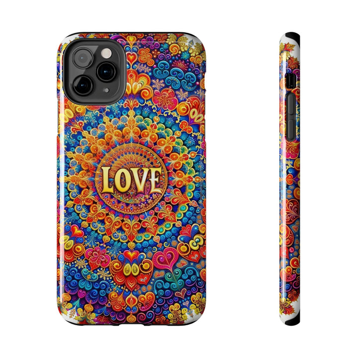 Vibrant Love Mandala - Tough Phone Case - Phone Case - g(0D·IO) - iPhone 11 Pro Max - -