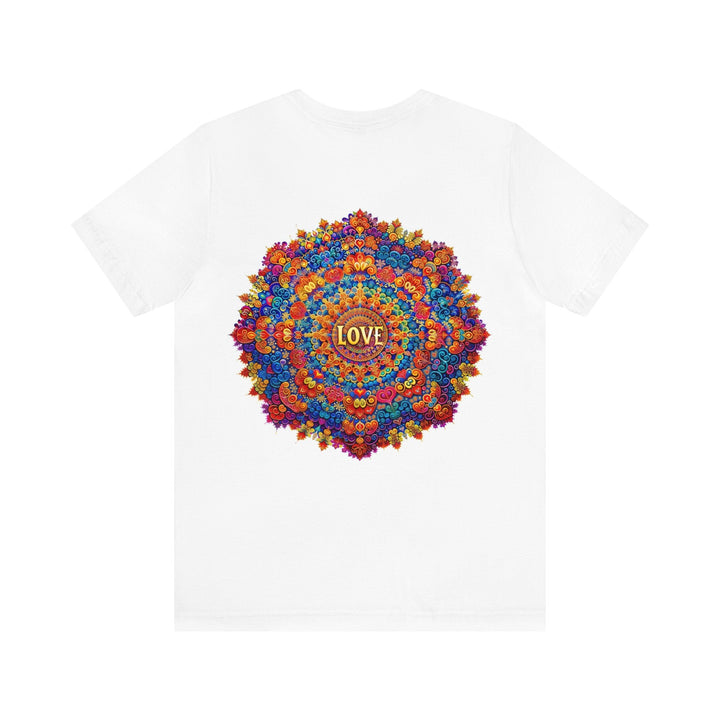 Vibrant Love Mandala - Unisex Jersey Short Sleeve Tee - T-Shirt - g(0D·IO) - Black - S -