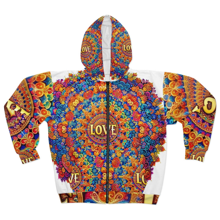 Vibrant Love Mandala - Unisex Zip Hoodie - All Over Prints - g(0D·IO) - XS - -