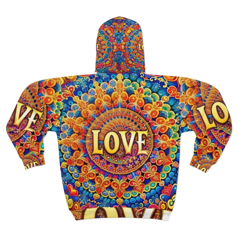 Vibrant Love Mandala - Unisex Zip Hoodie - All Over Prints - g(0D·IO) - XS - -