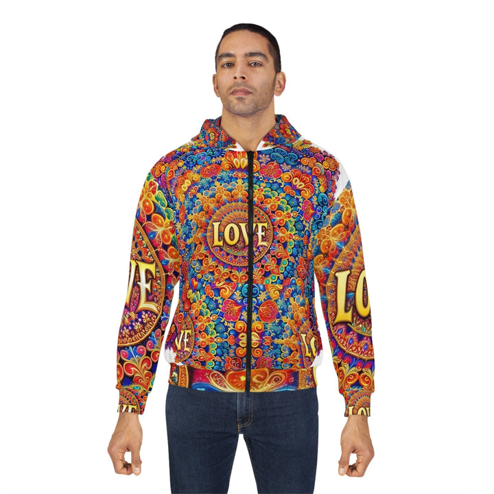 Vibrant Love Mandala - Unisex Zip Hoodie - All Over Prints - g(0D·IO) - XS - -