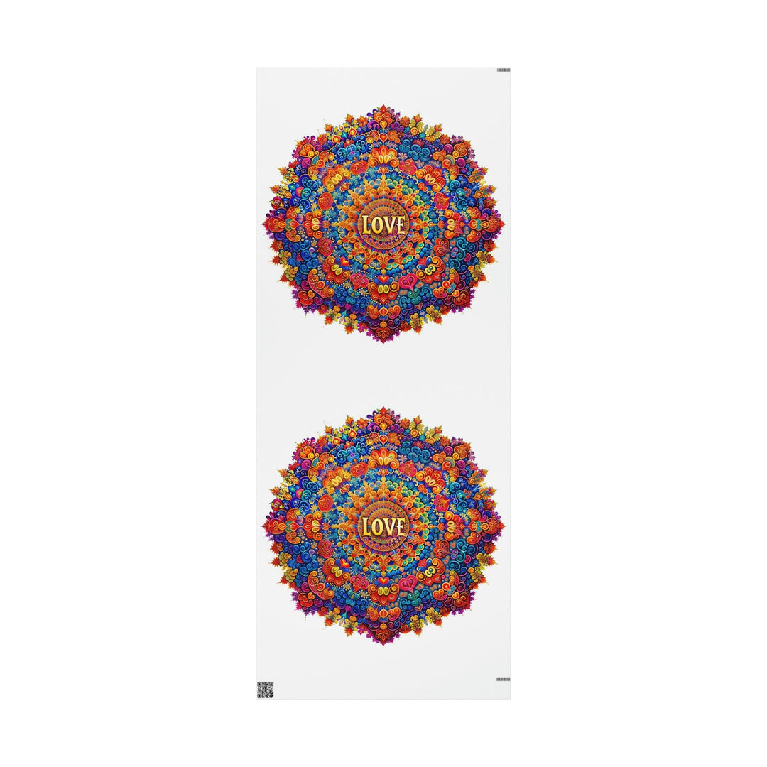 Vibrant Love Mandala - Wrapping Paper - Home Decor - g(0D·IO) - 30'' x 72'' - Matte -