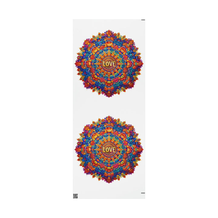 Vibrant Love Mandala - Wrapping Paper - Home Decor - g(0D·IO) - 30'' x 72'' - Matte -
