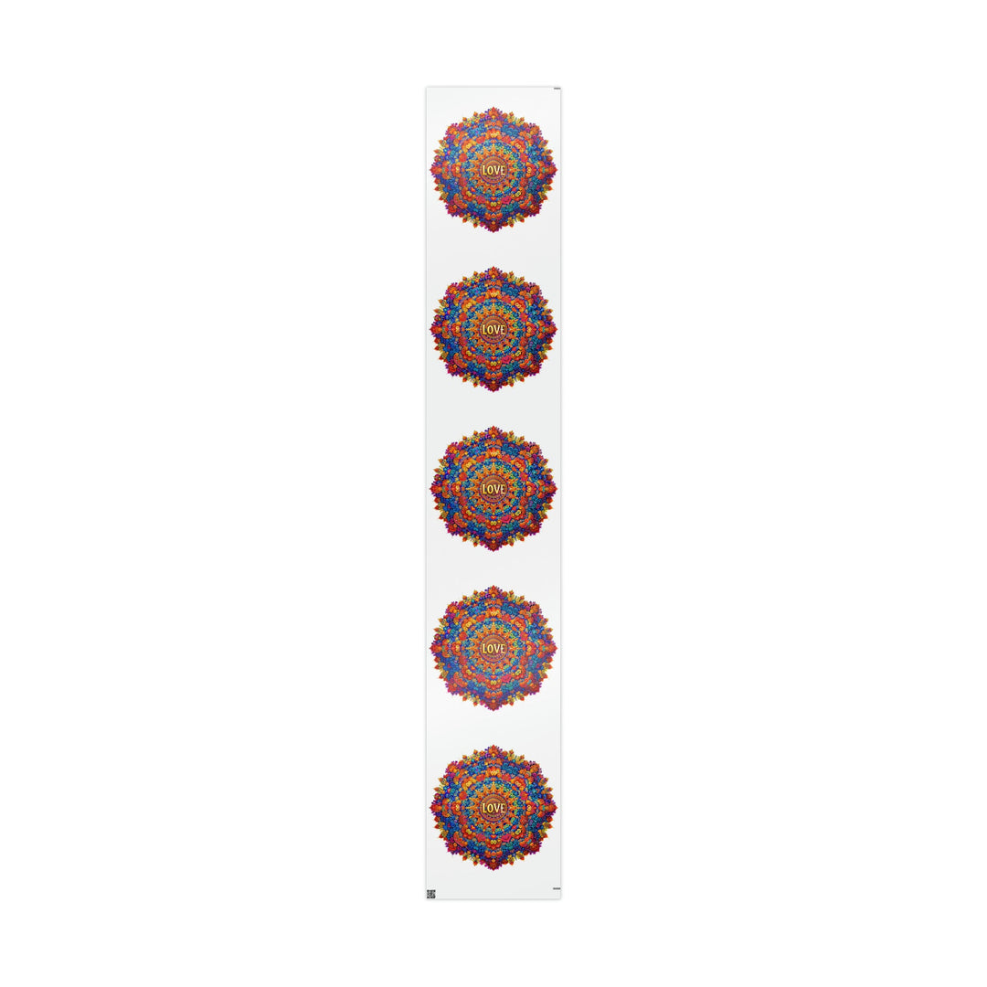Vibrant Love Mandala - Wrapping Paper - Home Decor - g(0D·IO) - 30" x 180" - Glossy -