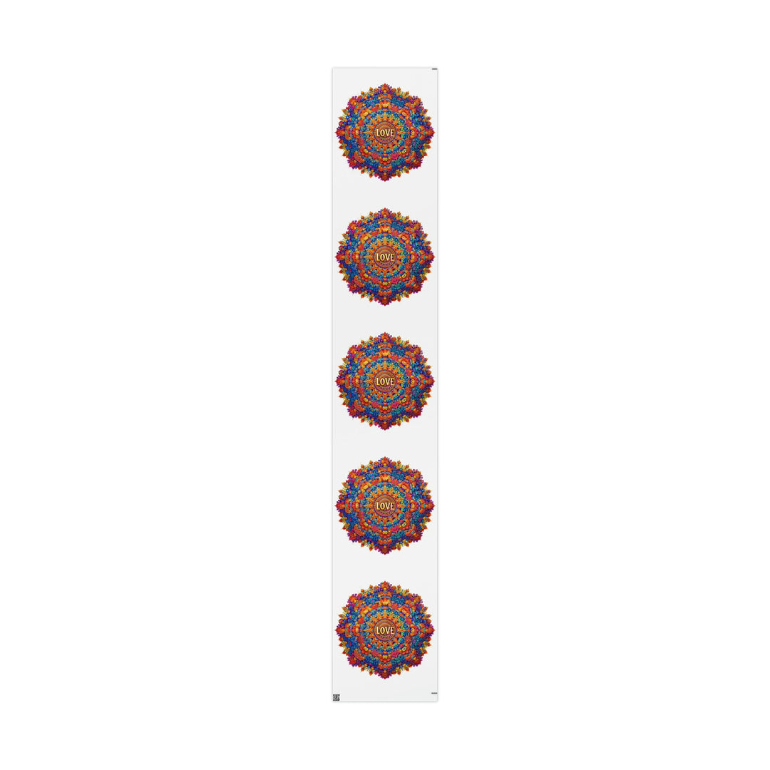 Vibrant Love Mandala - Wrapping Paper - Home Decor - g(0D·IO) - 30" x 180" - Matte -