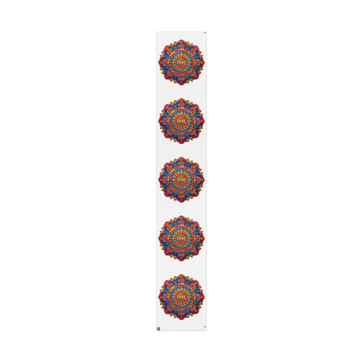 Vibrant Love Mandala - Wrapping Paper - Home Decor - g(0D·IO) - 30" x 180" - Matte -