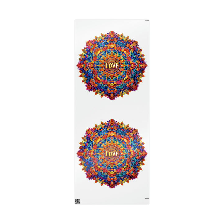 Vibrant Love Mandala - Wrapping Paper - Home Decor - g(0D·IO) - 30'' x 72'' - Glossy -