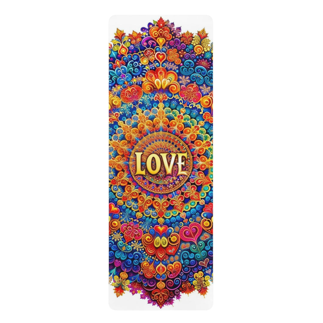 Vibrant Love Mandala - Yoga Mat - Home Decor - g(0D·IO) - 24” x 68” - -