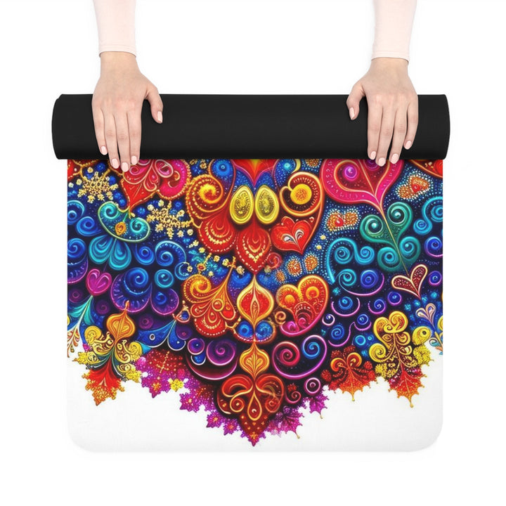 Vibrant Love Mandala - Yoga Mat - Home Decor - g(0D·IO) - 24” x 68” - -