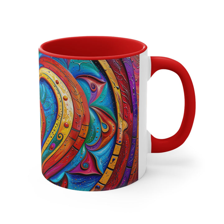 Vibrant Love Spiral - Accent Coffee Mug - Mug - g(0D·IO) - Pink - 11oz -