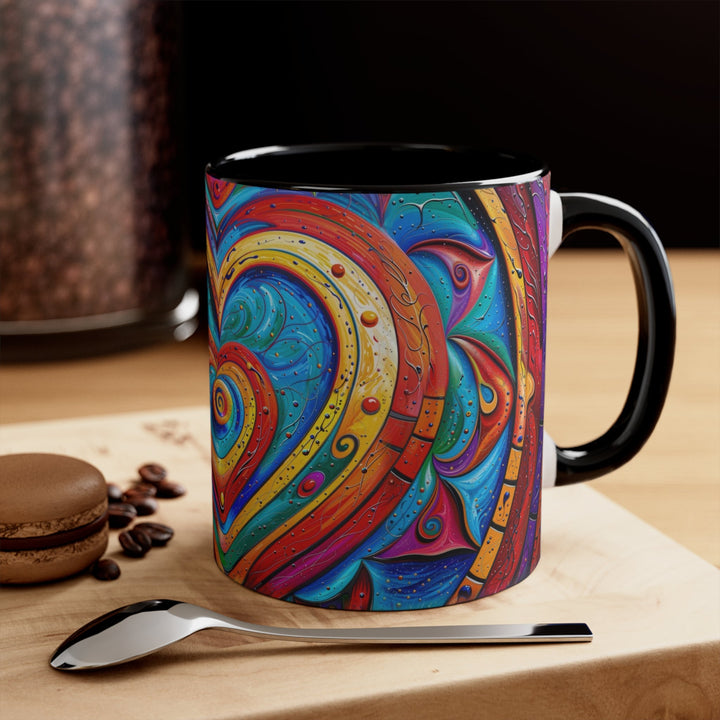 Vibrant Love Spiral - Accent Coffee Mug - Mug - g(0D·IO) - Pink - 11oz -