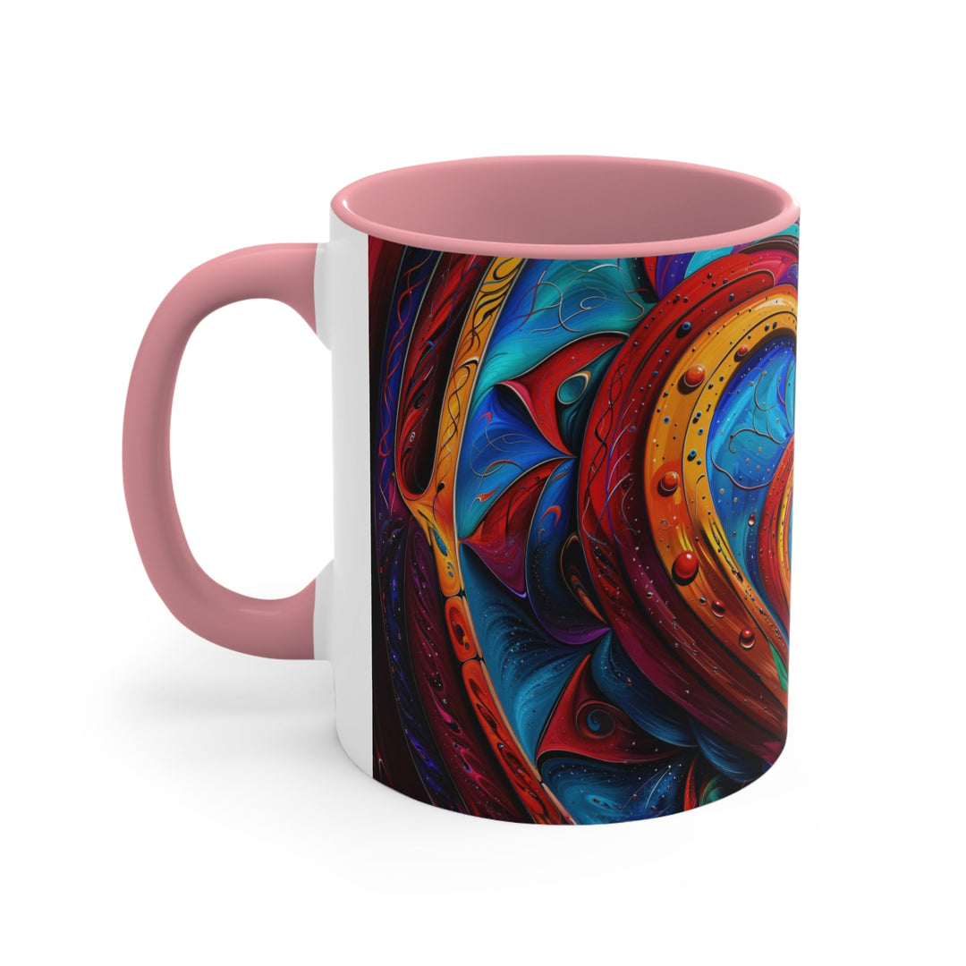 Vibrant Love Spiral - Accent Coffee Mug - Mug - g(0D·IO) - Pink - 11oz -