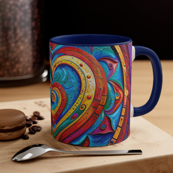 Vibrant Love Spiral - Accent Coffee Mug - Mug - g(0D·IO) - Pink - 11oz -