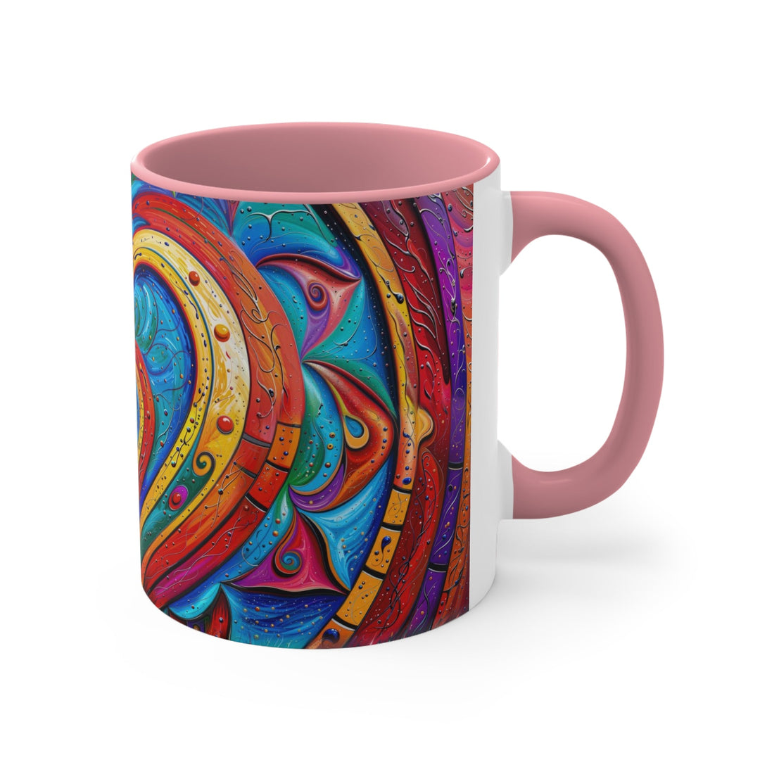 Vibrant Love Spiral - Accent Coffee Mug - Mug - g(0D·IO) - Pink - 11oz -