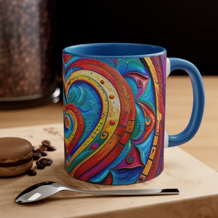 Vibrant Love Spiral - Accent Coffee Mug - Mug - g(0D·IO) - Pink - 11oz -