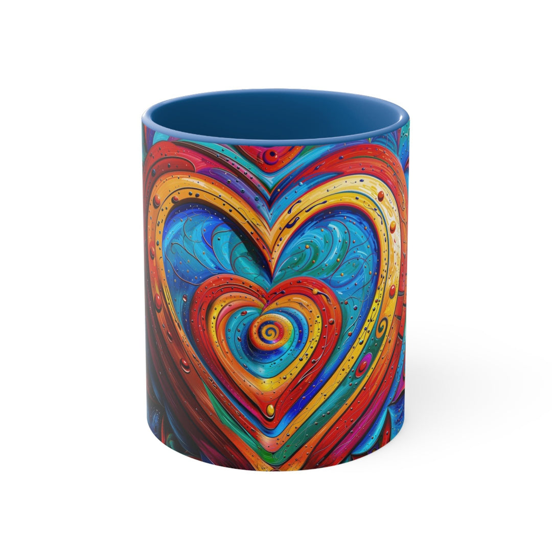 Vibrant Love Spiral - Accent Coffee Mug - Mug - g(0D·IO) - Blue - 11oz -