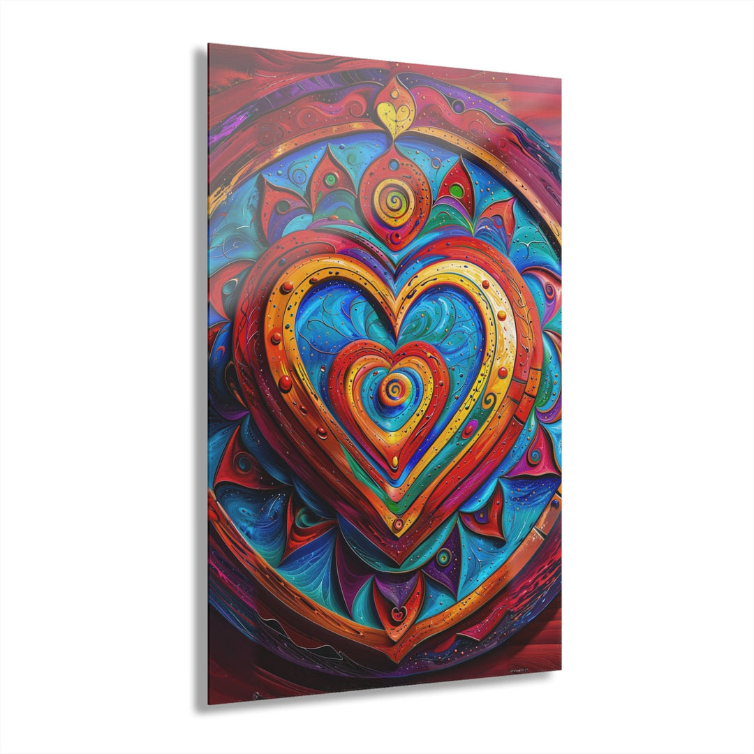 Vibrant Love Spiral - Acrylic Prints (French Cleat Hanging) - Home Decor - g(0D·IO) - 24" x 36" (Vertical) - 0.25'' -