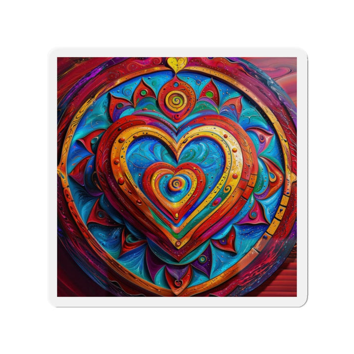 Vibrant Love Spiral - Die-cut Magnet - Home Decor - g(0D·IO) - 2" x 2" - Die-Cut - 1 pc