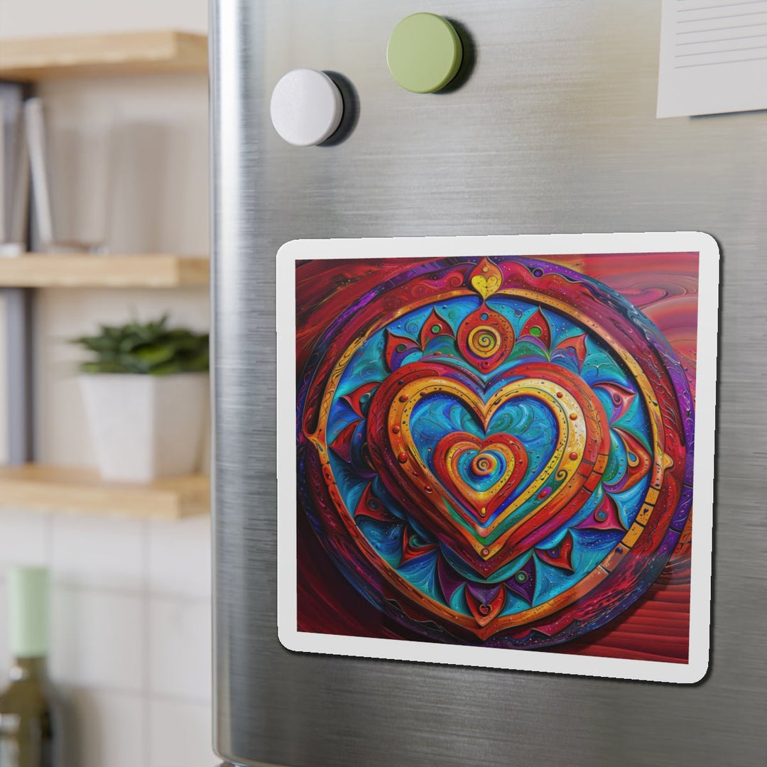 Vibrant Love Spiral - Die-cut Magnet - Home Decor - g(0D·IO) - 6 × 6" - Die-Cut - 1 pc