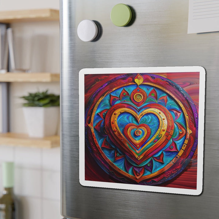 Vibrant Love Spiral - Die-cut Magnet - Home Decor - g(0D·IO) - 6 × 6" - Die-Cut - 1 pc