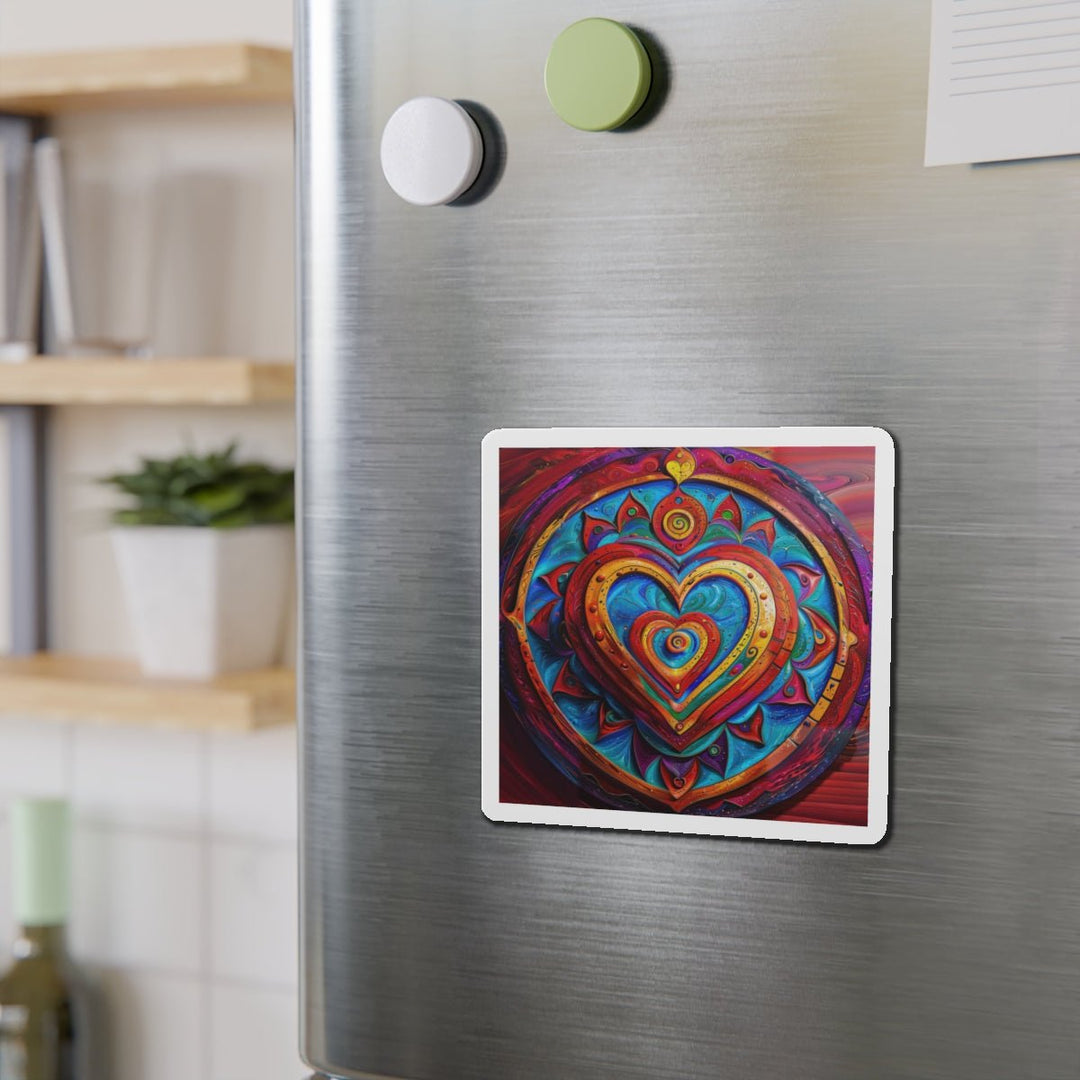 Vibrant Love Spiral - Die-cut Magnet - Home Decor - g(0D·IO) - 6 × 6" - Die-Cut - 1 pc