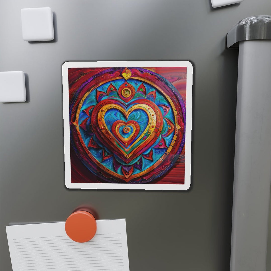 Vibrant Love Spiral - Die-cut Magnet - Home Decor - g(0D·IO) - 6 × 6" - Die-Cut - 1 pc