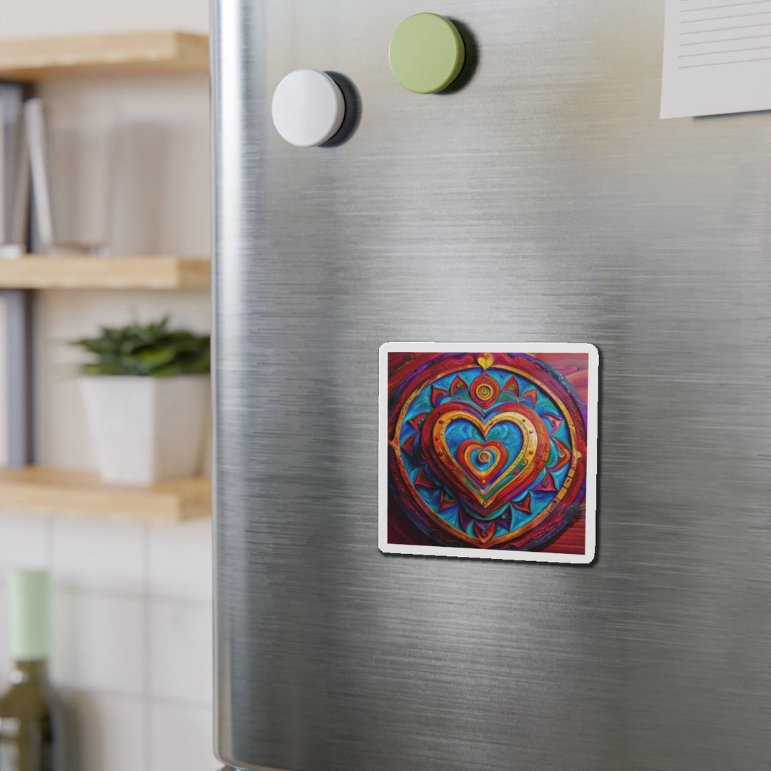 Vibrant Love Spiral - Die-cut Magnet - Home Decor - g(0D·IO) - 6 × 6" - Die-Cut - 1 pc