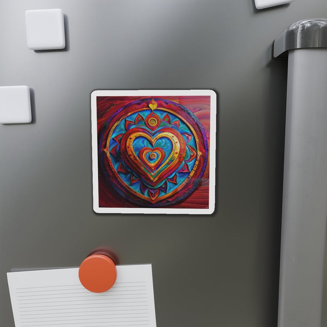 Vibrant Love Spiral - Die-cut Magnet - Home Decor - g(0D·IO) - 6 × 6" - Die-Cut - 1 pc