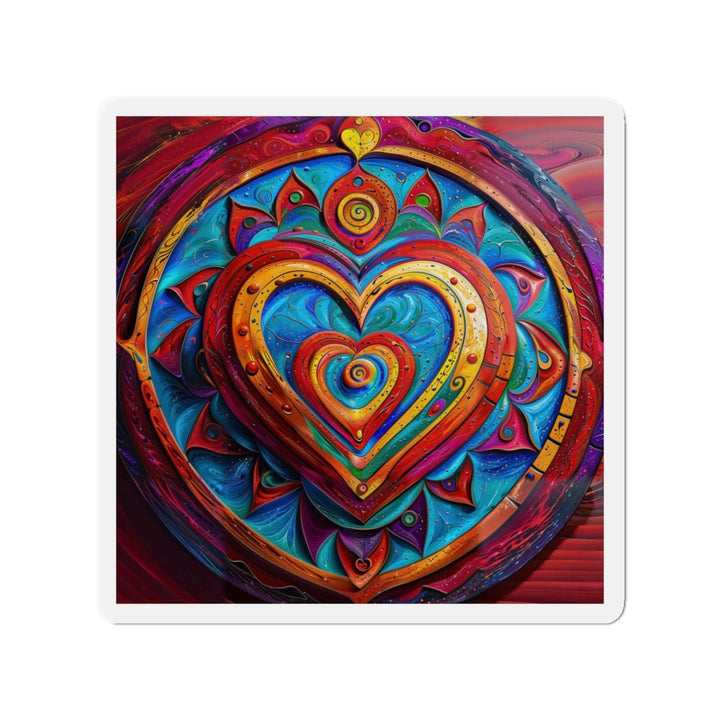 Vibrant Love Spiral - Die-cut Magnet - Home Decor - g(0D·IO) - 3" x 3" - Die-Cut - 1 pc