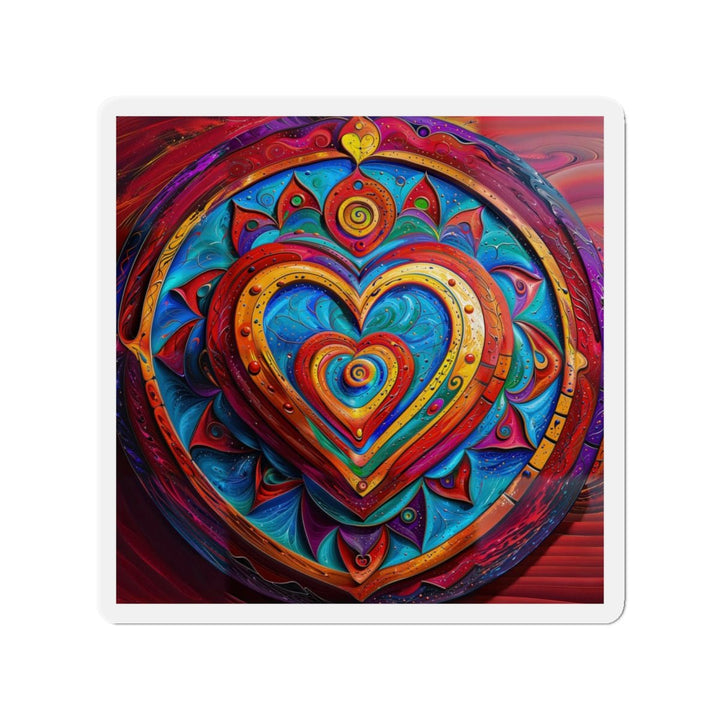 Vibrant Love Spiral - Die-cut Magnet - Home Decor - g(0D·IO) - 4" x 4" - Die-Cut - 1 pc