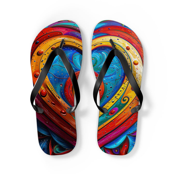 Vibrant Love Spiral - Flip Flops - Shoes - g(0D·IO) - L - Black sole -