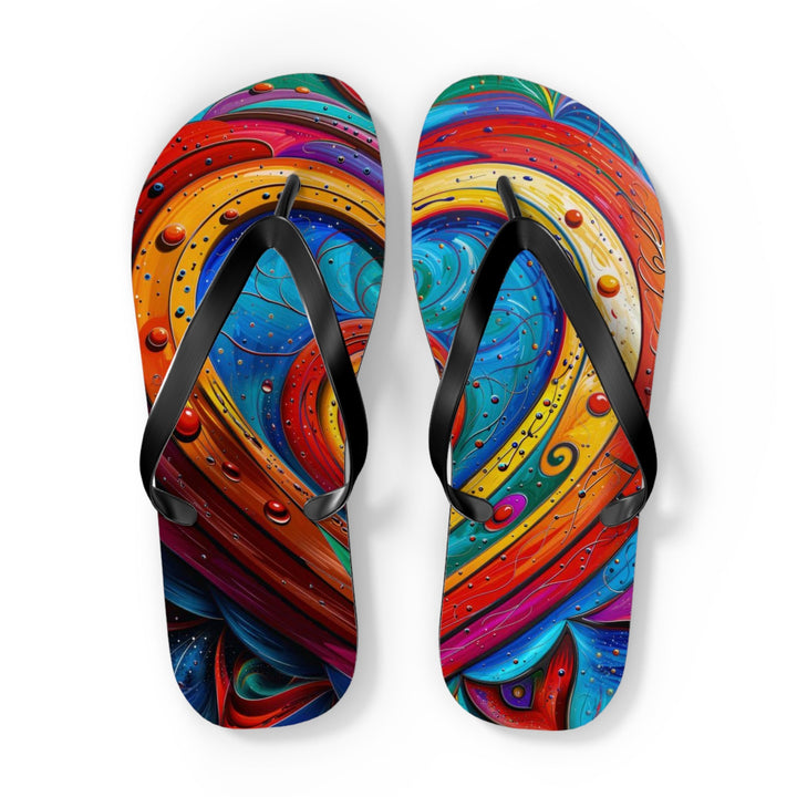 Vibrant Love Spiral - Flip Flops - Shoes - g(0D·IO) - XL - Black sole -