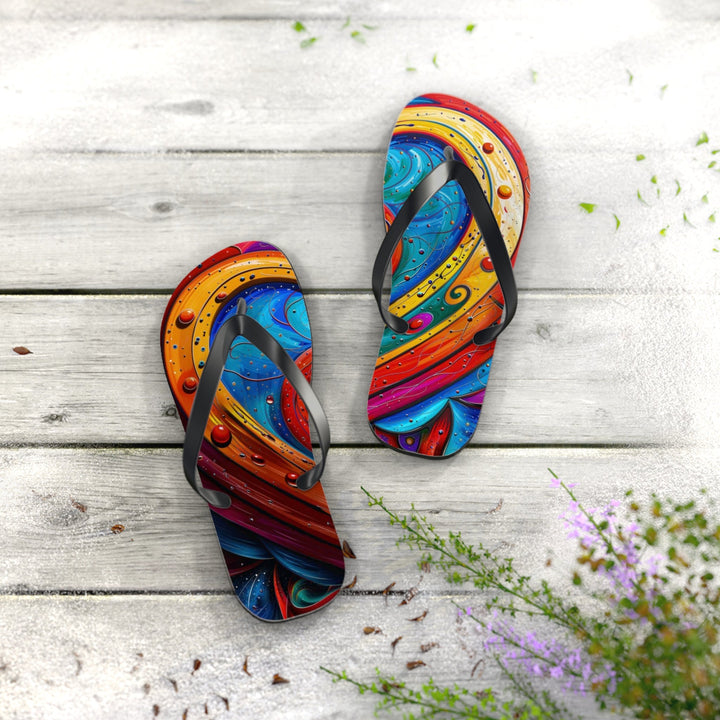 Vibrant Love Spiral - Flip Flops - Shoes - g(0D·IO) - XL - Black sole -