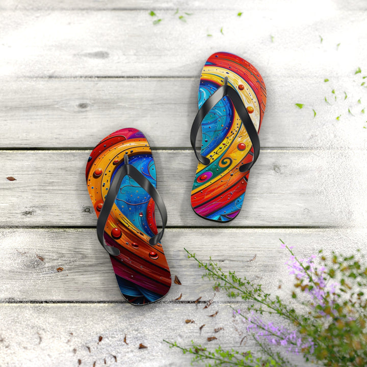 Vibrant Love Spiral - Flip Flops - Shoes - g(0D·IO) - XL - Black sole -