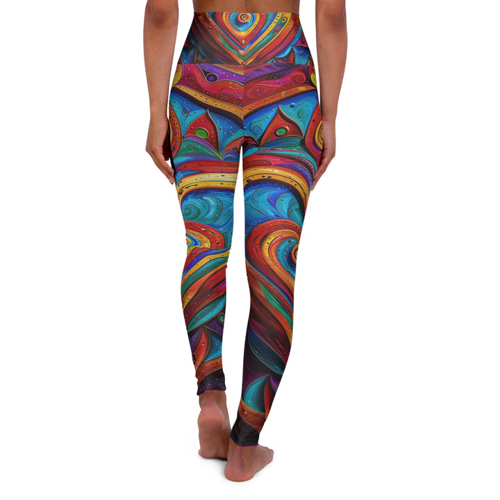 Vibrant Love Spiral - High Waisted AOP Yoga Leggings - All Over Prints - g(0D·IO) - XS - -