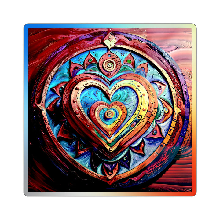 Vibrant Love Spiral - Holographic Die-Cut Sticker - Paper products - g(0D·IO) - 3" × 3" - Die-Cut - Holographic