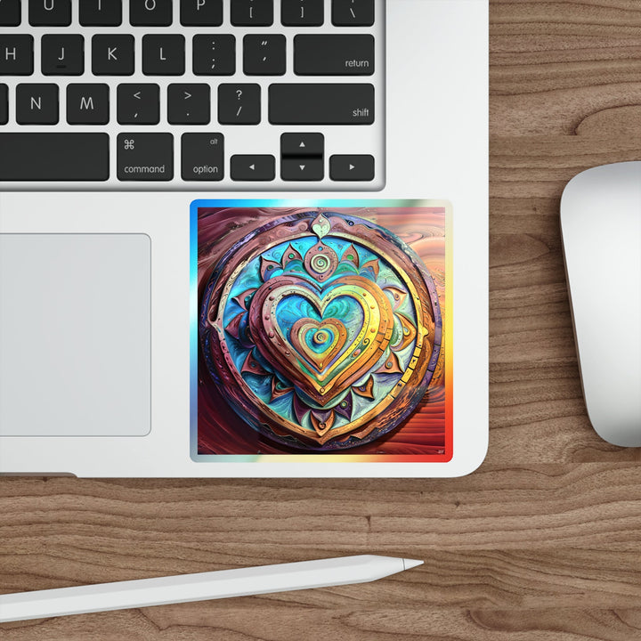 Vibrant Love Spiral - Holographic Die-Cut Sticker - Paper products - g(0D·IO) - 5" × 5" - Die-Cut - Holographic