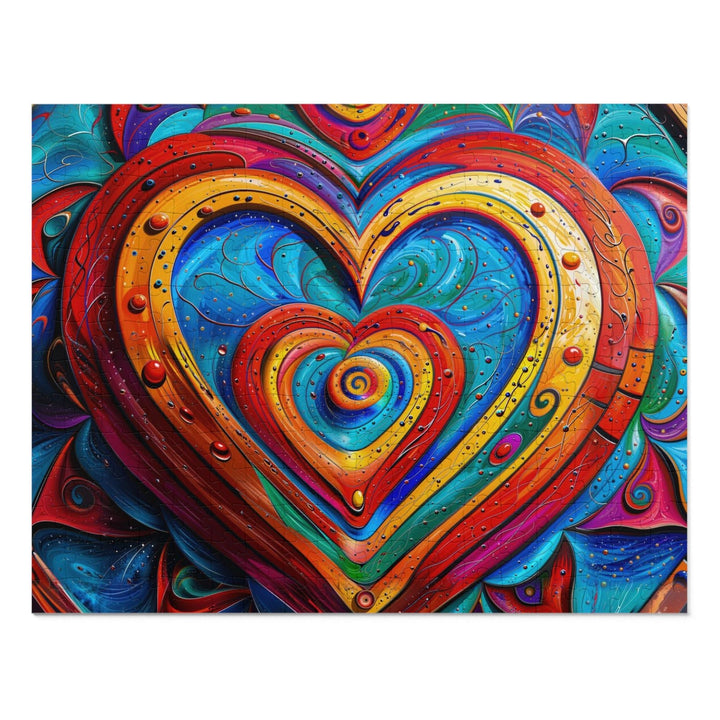 Vibrant Love Spiral - Jigsaw Puzzle (100, 252, 500, 1000 pieces) - Puzzle - g(0D·IO) - 14" × 11" (252 pcs) - -