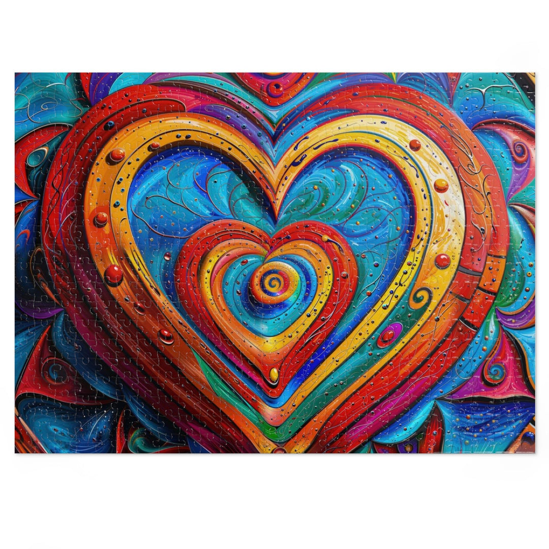 Vibrant Love Spiral - Jigsaw Puzzle (100, 252, 500, 1000 pieces) - Puzzle - g(0D·IO) - 20.5" × 15" (500 pcs) - -