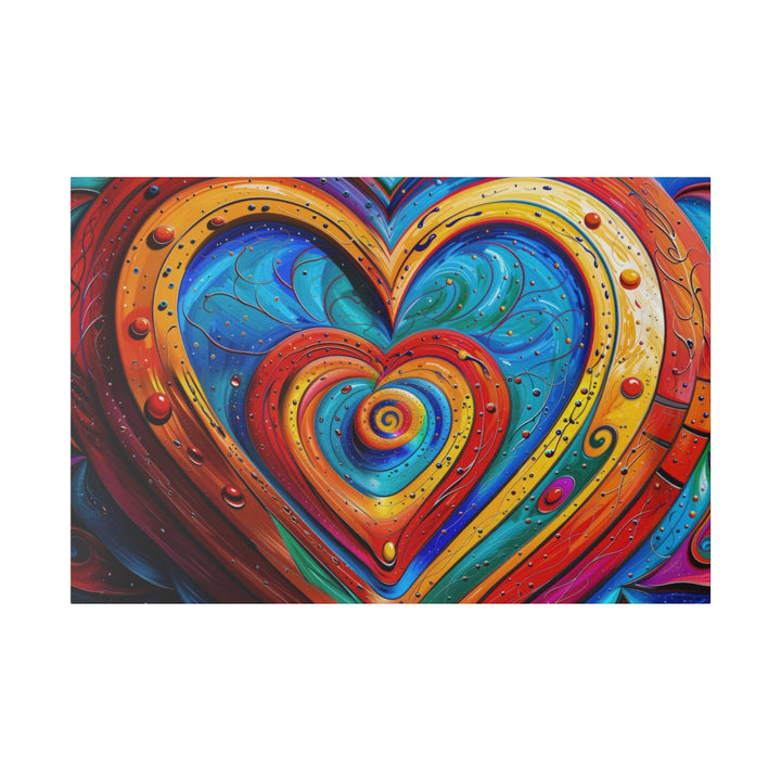 Vibrant Love Spiral - Matte Canvas - Canvas - g(0D·IO) - 48″ x 32″ (Horizontal) - 0.75'' -