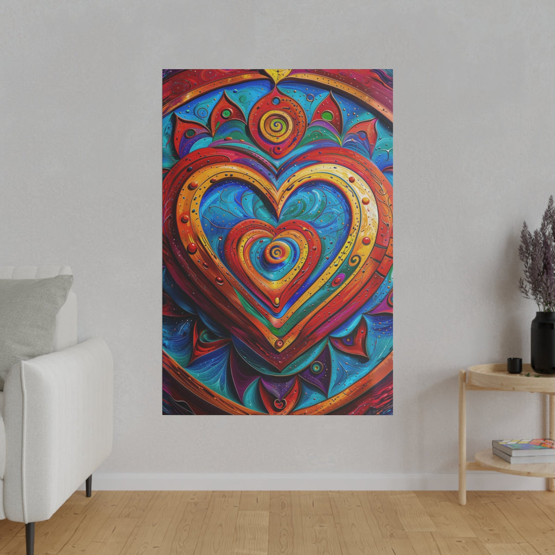 Vibrant Love Spiral - Matte Canvas - Canvas - g(0D·IO) - 32" x 32" (Square) - 0.75'' -