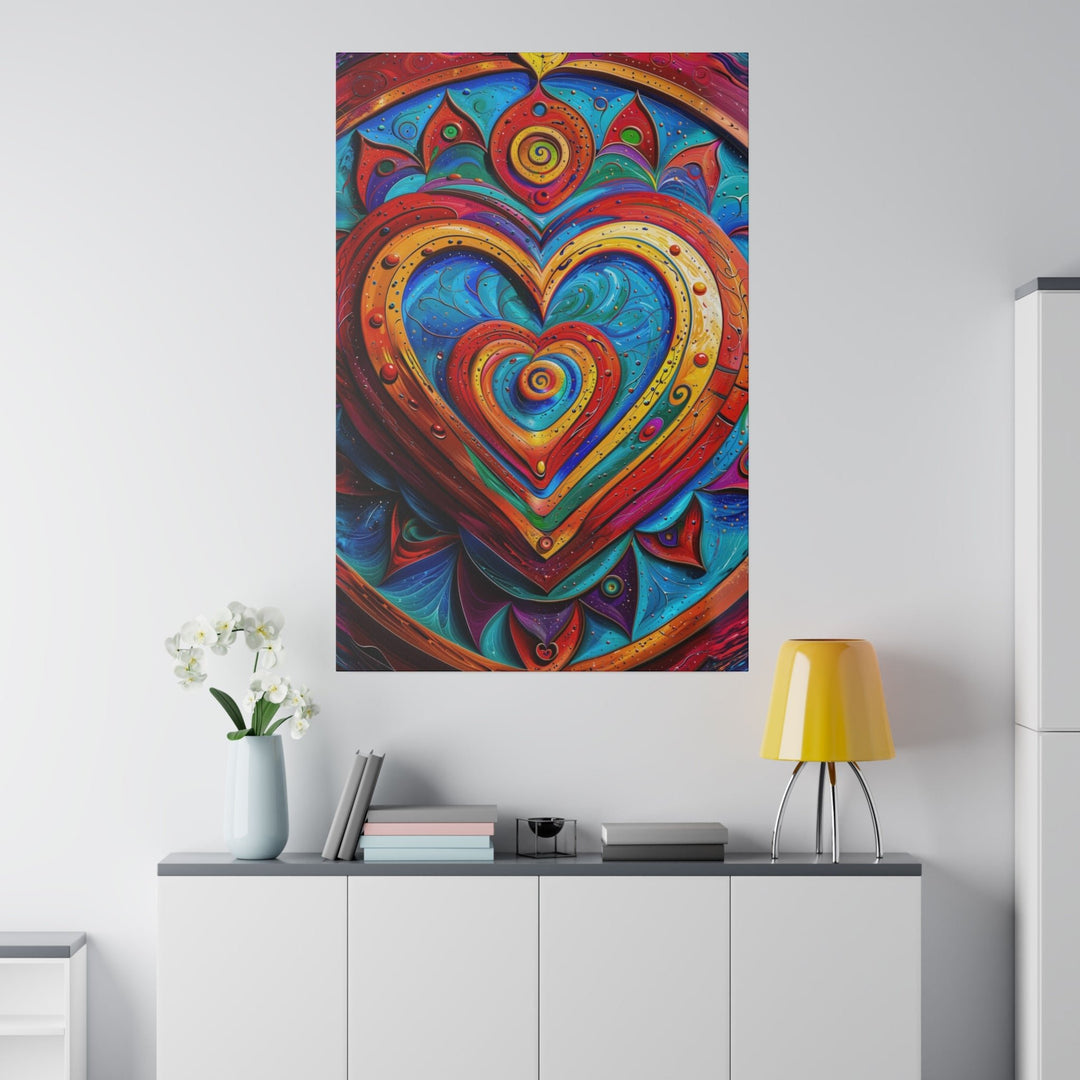 Vibrant Love Spiral - Matte Canvas - Canvas - g(0D·IO) - 32" x 32" (Square) - 0.75'' -