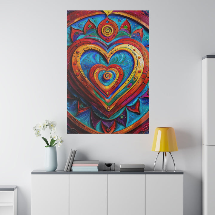 Vibrant Love Spiral - Matte Canvas - Canvas - g(0D·IO) - 32" x 32" (Square) - 0.75'' -