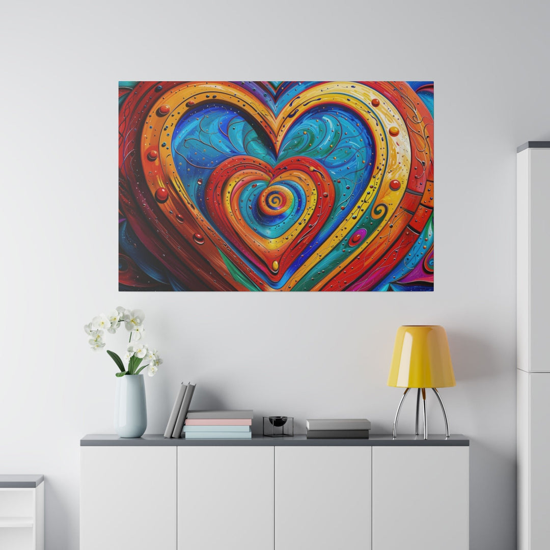 Vibrant Love Spiral - Matte Canvas - Canvas - g(0D·IO) - 32" x 32" (Square) - 0.75'' -