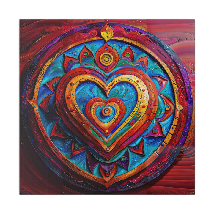 Vibrant Love Spiral - Matte Canvas - Canvas - g(0D·IO) - 32" x 32" (Square) - 0.75'' -