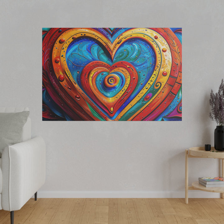 Vibrant Love Spiral - Matte Canvas - Canvas - g(0D·IO) - 32" x 32" (Square) - 0.75'' -