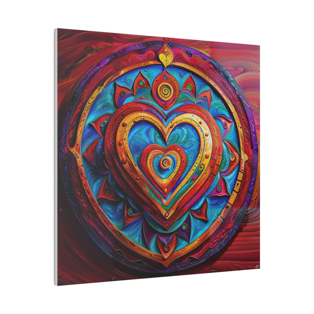 Vibrant Love Spiral - Matte Canvas - Canvas - g(0D·IO) - 32" x 32" (Square) - 0.75'' -