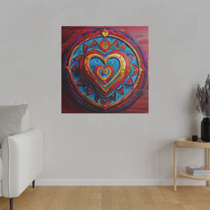 Vibrant Love Spiral - Matte Canvas - Canvas - g(0D·IO) - 32" x 32" (Square) - 0.75'' -