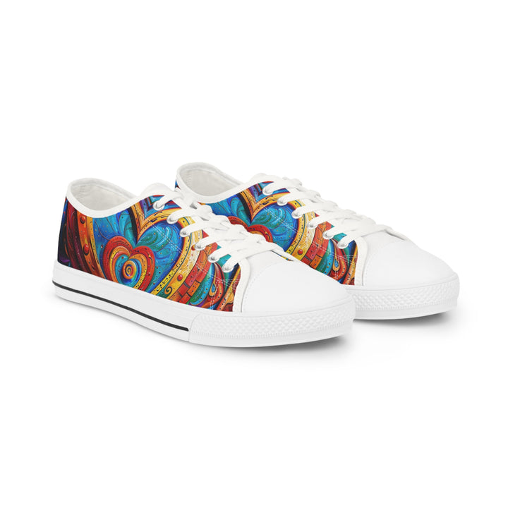 Vibrant Love Spiral - Men's Lowtop Sneakers - Shoes - g(0D·IO) - US 5 - White sole -