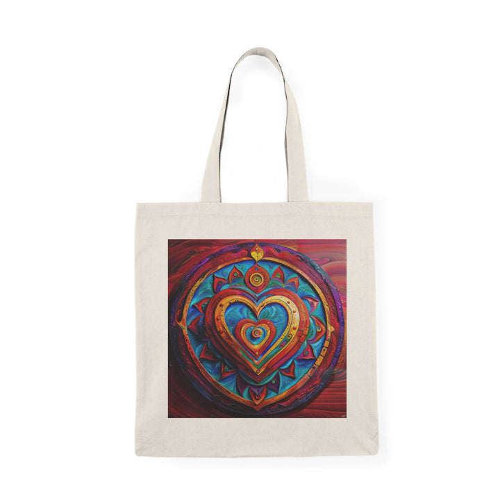 Vibrant Love Spiral - Natural Tote Bag - Bags - g(0D·IO) - 15" x 16" - Natural -